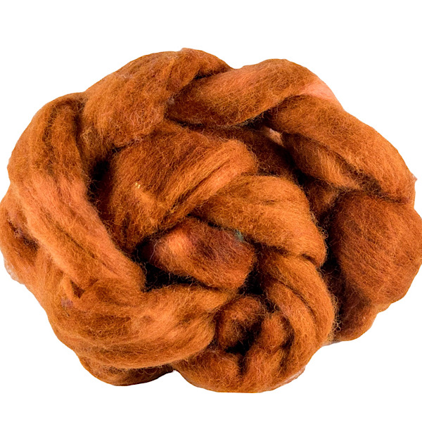 Corriedale Top - Rust